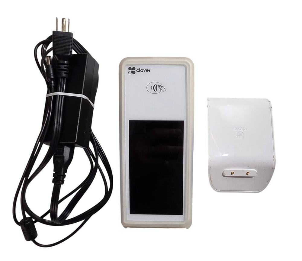FOR PARTS Clover K400 Handheld POS Device With Cradle And Charging Cable